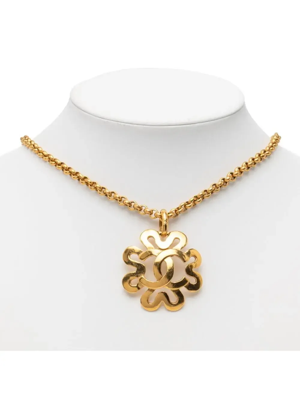 Chanel Cc Logo Chain Pendant Necklace #246848C12B